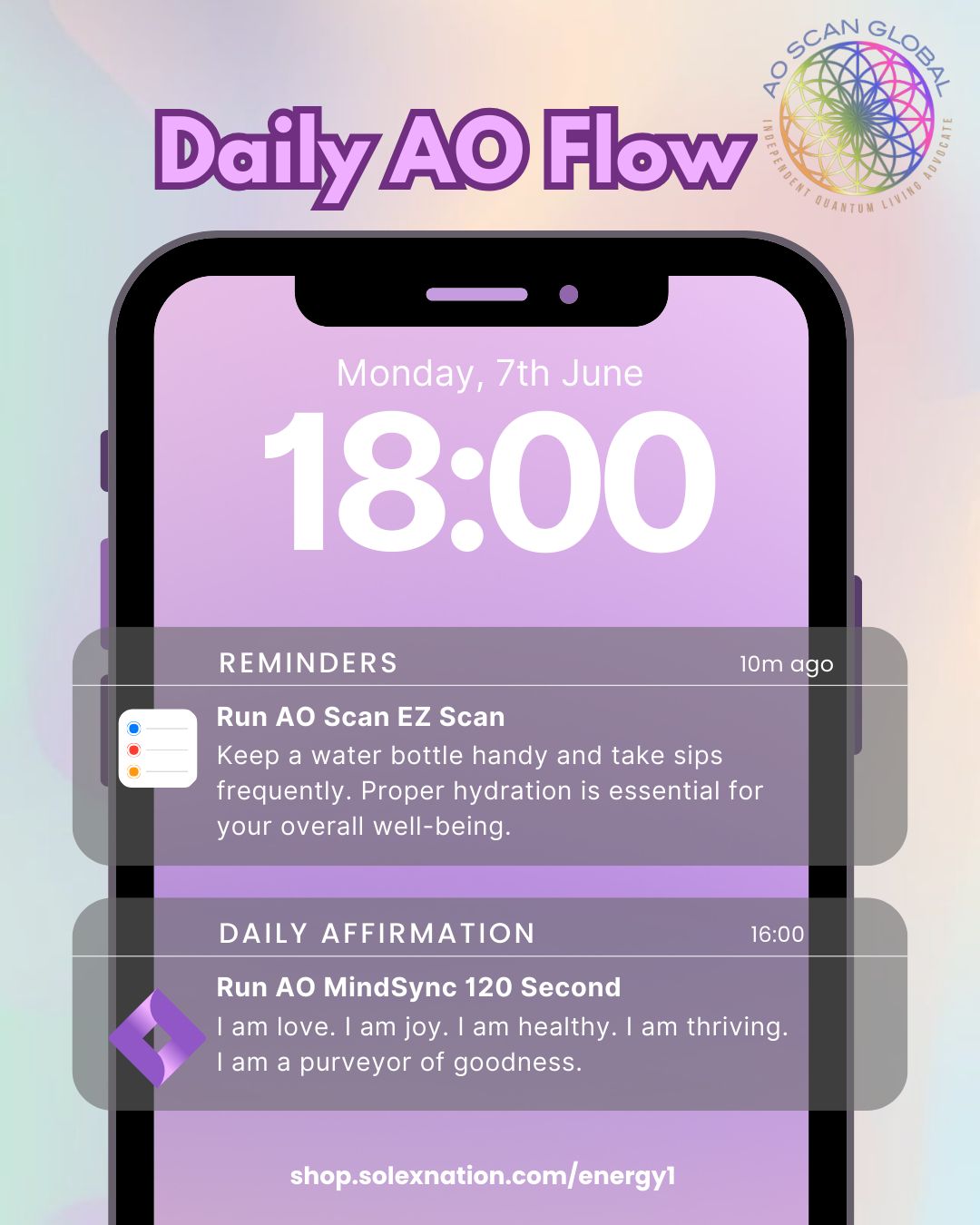 AO Scan users applying daily frequency routines for grounding, focus, and energy balance