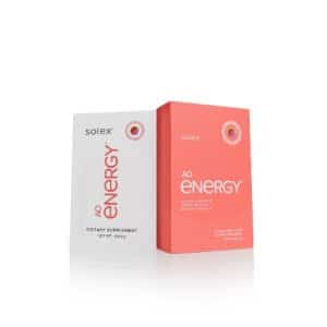AO Energy fast‑dissolve sublingual energy strips — Watermelon Berry flavor (30 count).