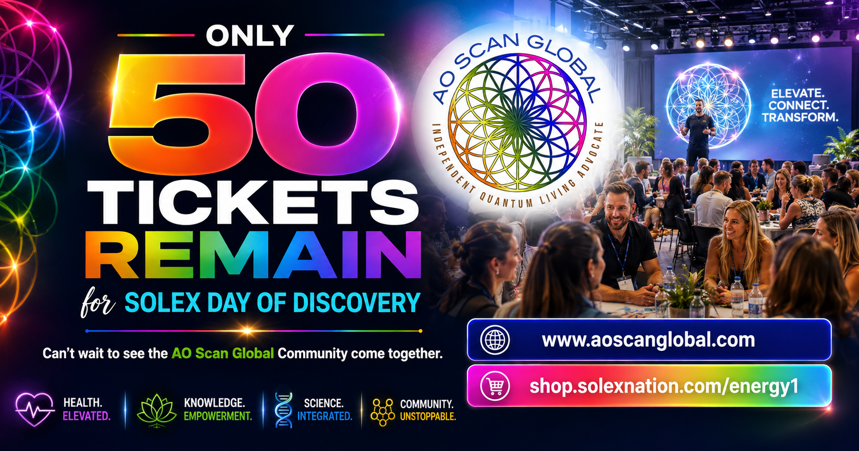 Get your DOD ticket today before they are gone! This is where we talk all things AO Scan Global an Solex Products.