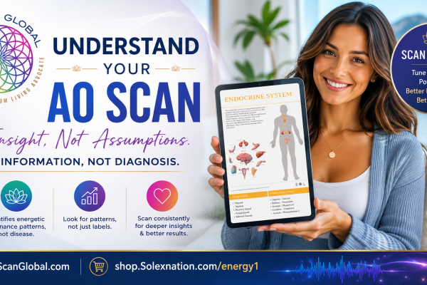 AO Scan practitioner explaining why energetic resonance patterns may appear on AO Scan results and why recurring trends are more meaningful than individual labels.