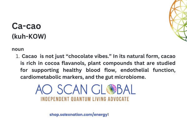 What are the healthy benefits of cacao? Share with us how you are using it. I use it with the AO Scan.
