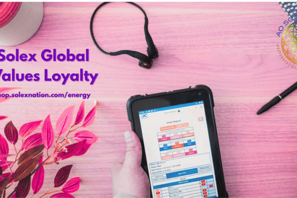 Solex Loyalty Program—Subscribe & Save highlighted on a product page with AO Scan device and wellness tools on a clean clinic desk