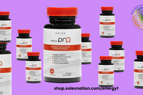 Omega Pro krill oil softgels with water glass and journal on table