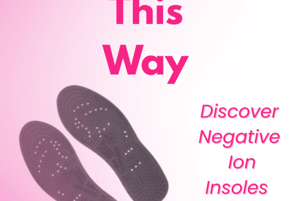 Black negative ion insoles with tourmaline—dual-sided massage nodes for daily energy and balance.